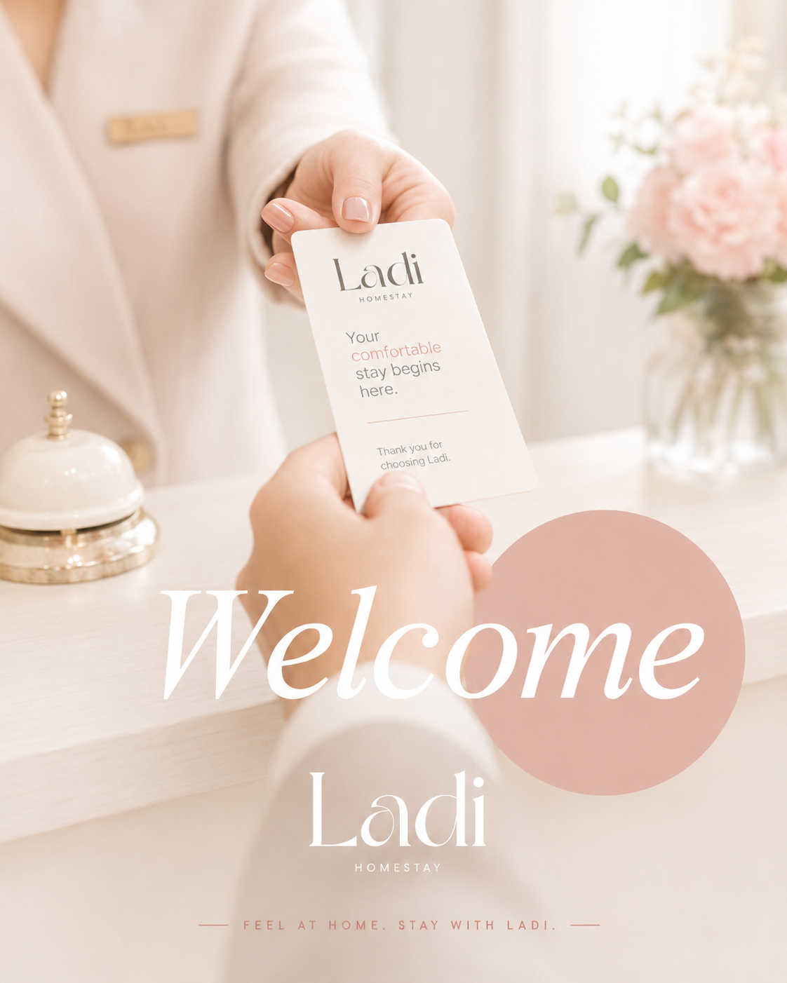 Host Ladi welcome card